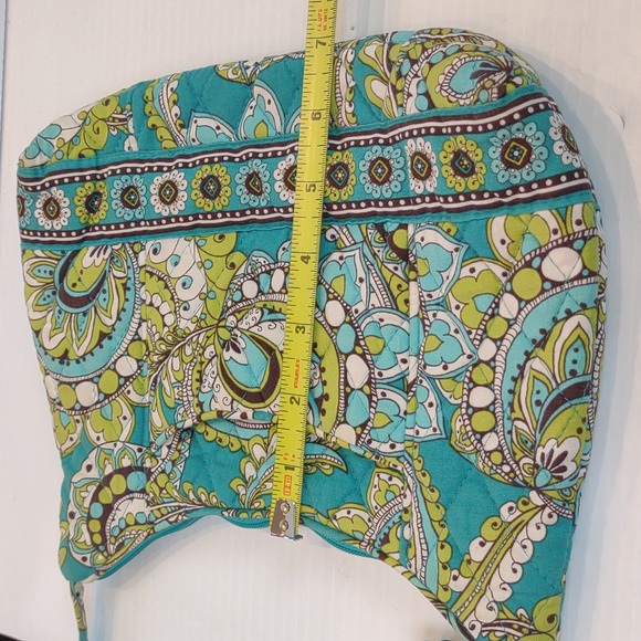 Vera Bradley Retired Pattern Peacock Green Teal Blue Small Shoulder Hobo Purse - Picture 10 of 12